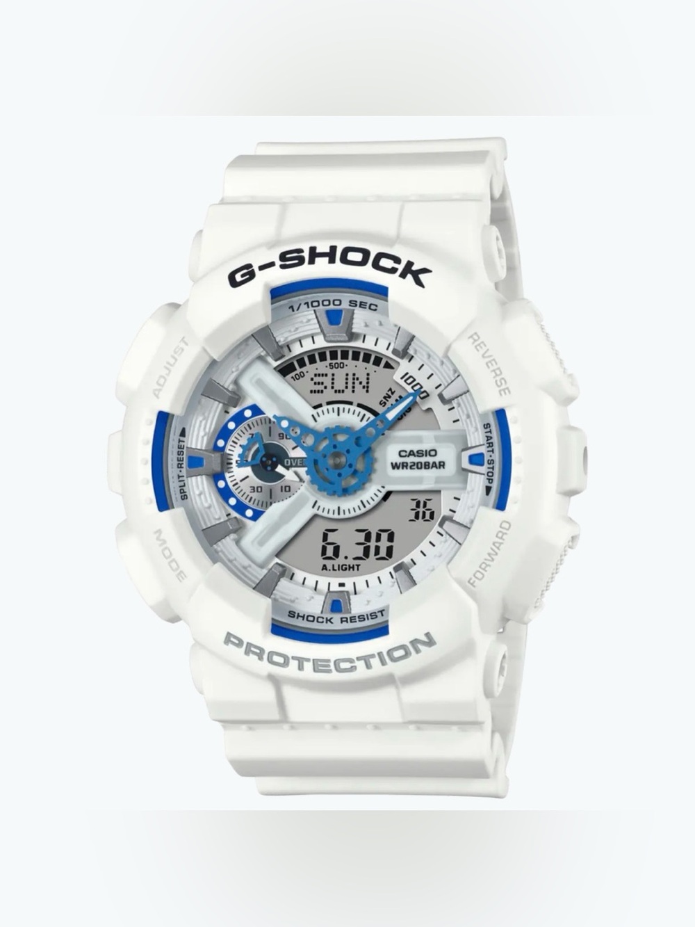 Casio G-Shock GA110HDS-7A Analog/Digital Watch (White/Blue)